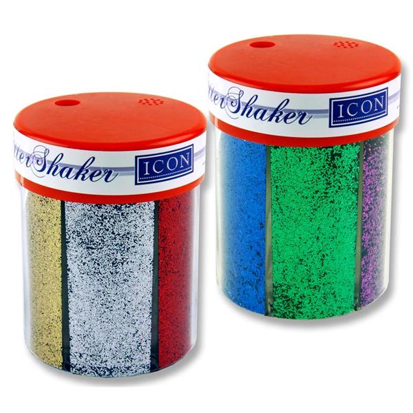 Icon 6 Part Glitter Shaker Cdu - Sparkling