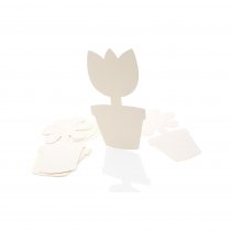 Crafty Bitz Pkt.10 Cardboard Cutouts - Flower Pots