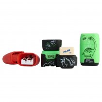 Milan Twin Hole Sharpener/eraser - Dinosaur 3 Asst Cdu