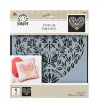 Folk Art Stencil-HEART 6 x6 inch(15.24cm x 15.24cm)