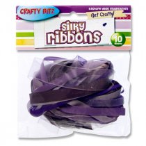 Crafty Bitz Silky Ribbons 10m - 6 Asst.