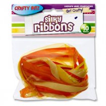 Crafty Bitz Silky Ribbons 10m - 6 Asst.