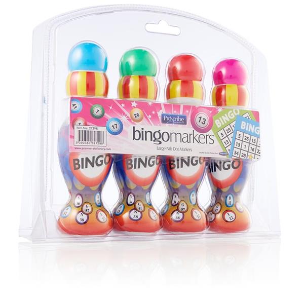 Pro:scribe Pkt.4 Asst Jumbo Bingo Markers