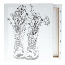 Icon 250x300mm Colour My Canvas - Floral Boots