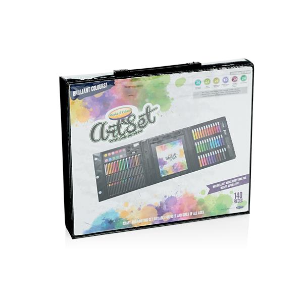 World of Colour 140pce Pop-up Easel Art Set