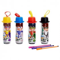 Woc Tub 12 Washable Felt Tip Markers - Hero 4 Asst