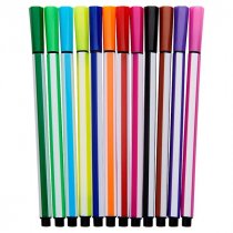Woc Tub 12 Washable Felt Tip Markers - Hero 4 Asst