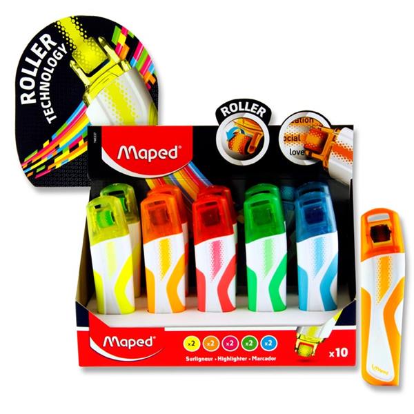 Maped Fluo'peps Roller Highlighter 5 Asst Cdu