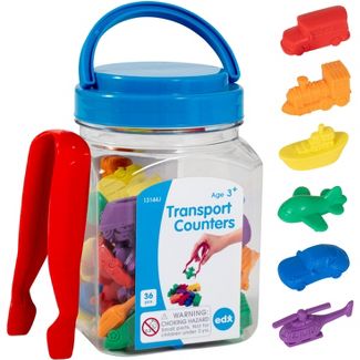 Edx Education Transport Counters, Mini Jar, Set of 36