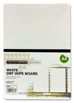 PREMIER OFFICE A4 COLOURED DRY WIPE BOARD - WHITE
