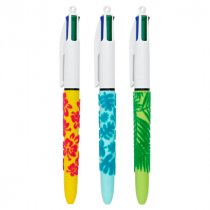 BIC PKT.3 4 COLOUR VELOURS BALLPOINT PEN - JUNGLE