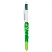 BIC PKT.3 4 COLOUR VELOURS BALLPOINT PEN - JUNGLE