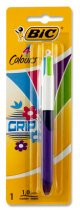* BIC 4 COLOUR GRIP BALLPOINT PEN - PURPLE FASHION (CARDED)