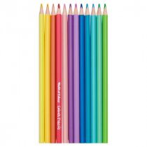 WOC ADULT PKT.12 COLOUR PENCILS - PASTEL SHADES