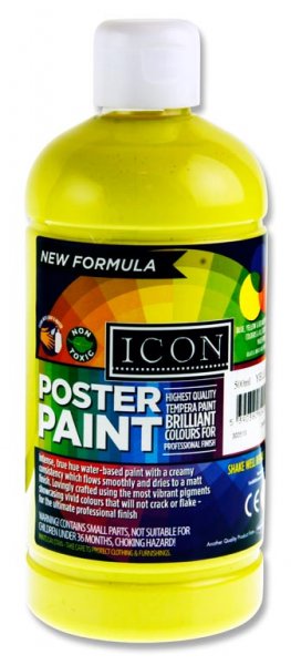 ICON POSTER PAINT 500ml - LEMON YELLOW