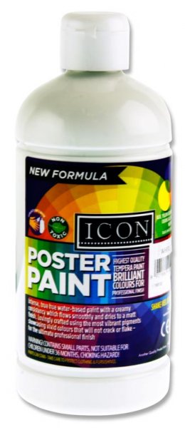 ICON POSTER PAINT 500ml - WHITE