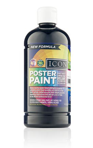 ICON POSTER PAINT 500ml - BLACK