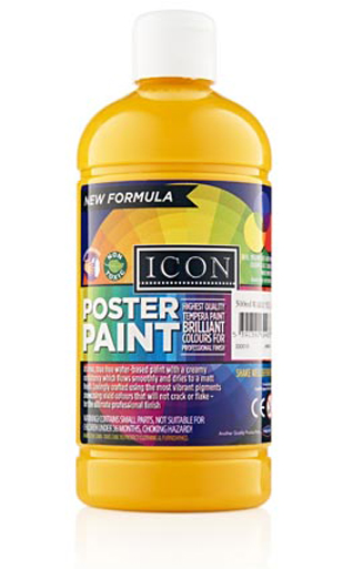 ICON POSTER PAINT 500ml - WARM YELLOW