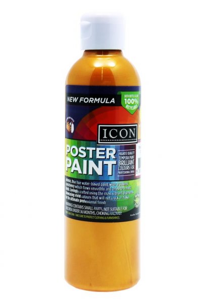 ICON 300ml METALLIC POSTER PAINT - GOLD