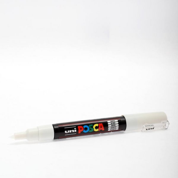 UNI POSCA PC-1M 0.7mm BULLET TIP PERMANENT MARKER - WHITE