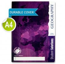 STUDENT SOLUTIONS A4 120pg DURABLE COVER MANUSCRIPT BOOK - GEOGRAPHY