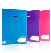 PREMIER PKT.3 A4 120pg DURABLE COVER MANUSCRIPT BOOK - TANG