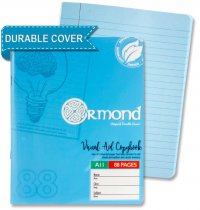 ORMOND 88pg A11 VISUAL MEMORY AID DURABLE COVER COPY BOOK - BLUE