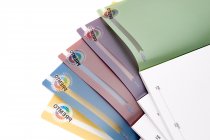 PREMTO PKT.5 A4 120pg DURABLE COVER MANUSCRIPT BOOK - 5 ASST.