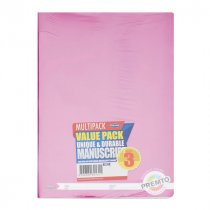 PREMTO PKT.3 A4 160pg MANUSCRIPT BOOK DURABLE COVER