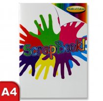 WOC A4 60pg SCRAPBOOK 5 ASST COLOUR PAGES