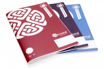 ORMOND A4 120pg MANUSCRIPT BOOK DURABLE COVER BRIGHT 3 ASST.