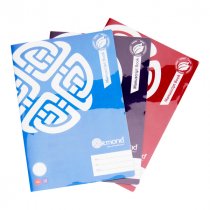 ORMOND A4 120pg MANUSCRIPT BOOK DURABLE COVER BRIGHT 3 ASST.