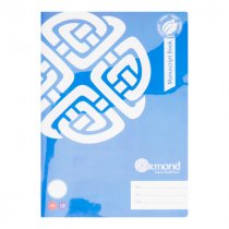 ORMOND A4 120pg MANUSCRIPT BOOK DURABLE COVER BRIGHT 3 ASST.