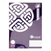 ORMOND A4 120pg MANUSCRIPT BOOK DURABLE COVER BRIGHT 3 ASST.