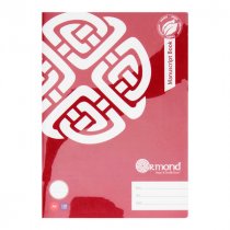 ORMOND A4 120pg MANUSCRIPT BOOK DURABLE COVER BRIGHT 3 ASST.