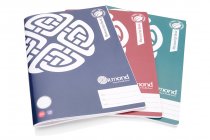 ORMOND A4 120pg MANUSCRIPT BOOK DURABLE COVER BOLD 3 ASST.