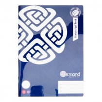 ORMOND A4 120pg MANUSCRIPT BOOK DURABLE COVER BOLD 3 ASST.