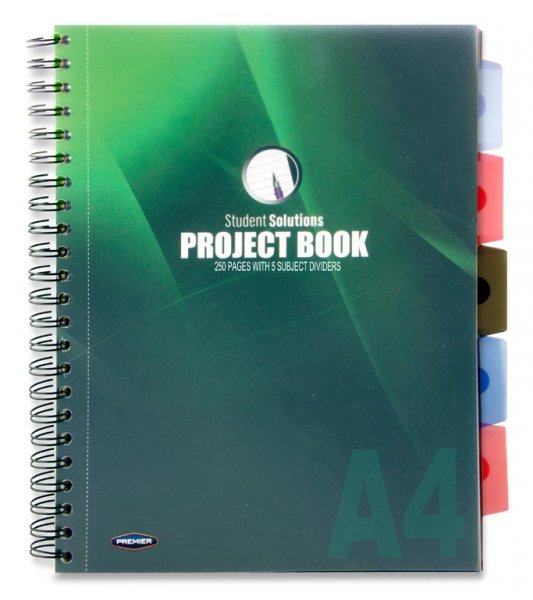 * STUDENT SOLUTIONS A4 250pg PP 5 SUBJECT PROJECT BOOK 3 ASST