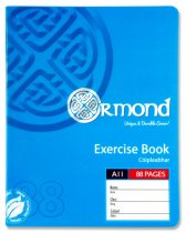 ORMOND 88pg A11 DURABLE COVER COPY BOOK - BRIGHT 3 ASST.