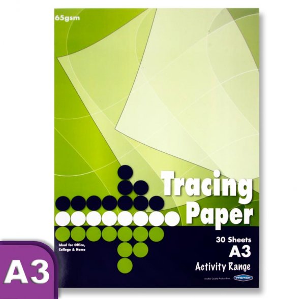 PREMIER ACTIVITY A3 65gsm TRACING PAPER PAD 30 SHEETS