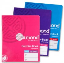 ORMOND 120pg No.11 DURABLE COVER COPY BOOK - BRIGHT 3 ASST.