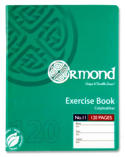 ORMOND 120pg No.11 DURABLE COVER COPY BOOK - BOLD 3 ASST.