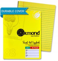 ORMOND 88pg A11 VISUAL MEMORY AID DURABLE COVER COPY BOOK - YELLOW