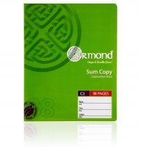 ORMOND 88pg C3 DURABLE COVER SUM COPY BOOK