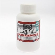ICON CRAFT 250ml STRONG PVA CRAFT GLUE W/BRUSH