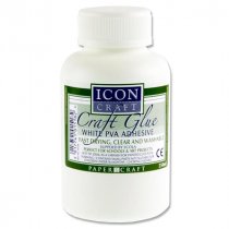 ICON CRAFT 250ml PVA CRAFT GLUE W/BRUSH