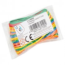PKT.10 1m x 2mm THREADING LACES 5 ASST.