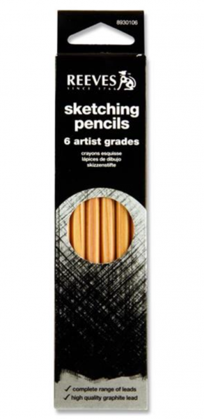 REEVES BOX 6 ARTIST GRADE SKETCHING PENCILS
