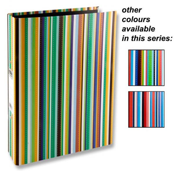 * PREMIER A4 RINGBINDER STRIPE 3 ASST.