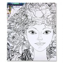 ICON 250x300mm COLOUR MY CANVAS - FLOWER HAIR
